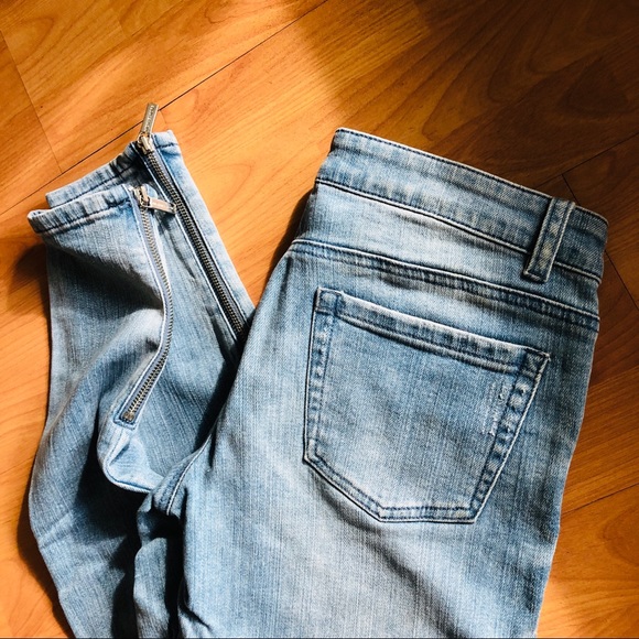 Micheal kors zipper distressed skinny jeans - Picture 3 of 12
